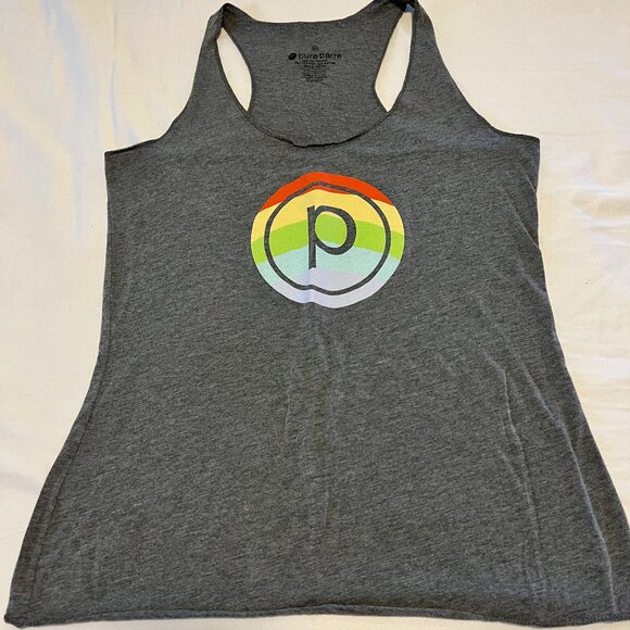 Pure Barre Gray Rainbow Logo Tank - Picture 1 of 3